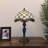 Bloomsbury Tiffany Table Lamp Beige Stained Glass Crystal Beans Included LED Bulb 12"W*12"D*21"H