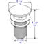 Drain escamotable en céramique noire mat pour évier avec trop-plein AL80 Brand AB8056-BM-58646701