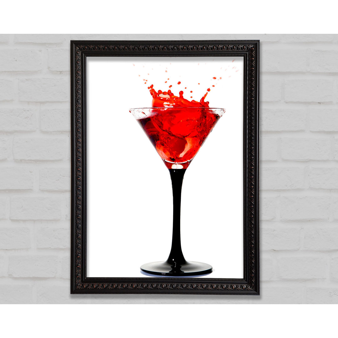 Red Cocktail Splash - Einzelner Bilderrahmen Kunstdrucke