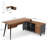 Soderlund L-Shaped Metal Base Executive Desk
