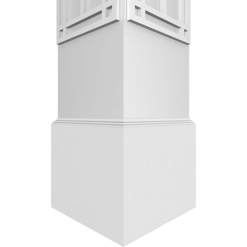 Craftsman Classic Square Non-Tapered Shaker Fretwork Column, 120" H x 11.625" W x 11.625" D
