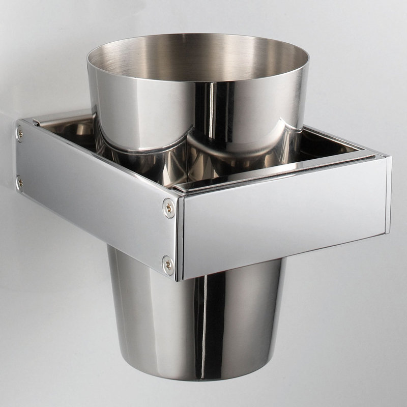 Verre Skuara ou porte-verre, Chrome poli