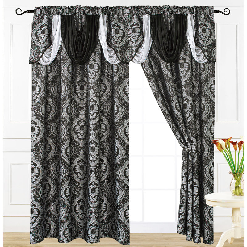 Paire de rideaux obscurcissant 100% polyester Riggin, Noir