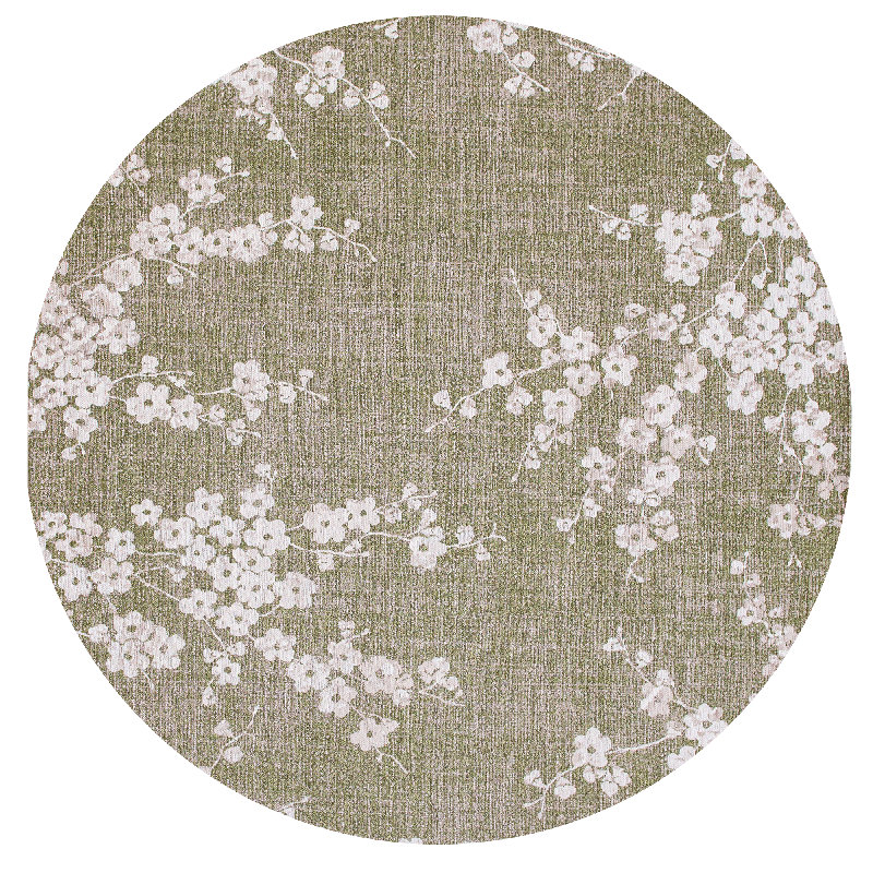 Floral Recycled P.E.T Area Rug, Round 140cm
