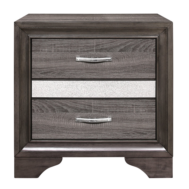 Table de chevet élégante avec porte-bijoux secret - 26 po de hauteur, tiroir caché, sans assemblage, mobilier de chambre chic pour glissières en métal, assemblage