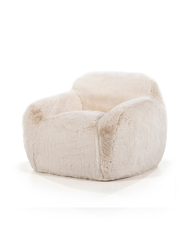 Chaise d'appoint rembourrée, Polyester beige