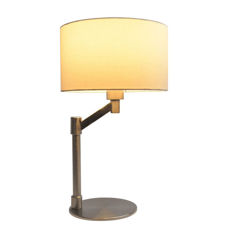 Lampe de table en nickel brossé avec interrupteur marche / arrêt Horizon