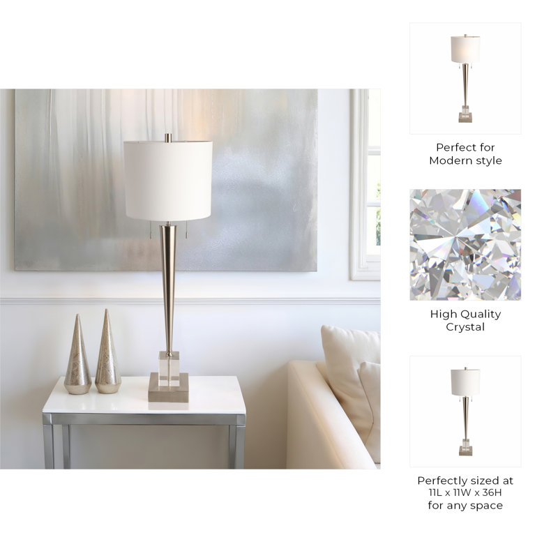 Carmelo Standard Table Lamp, Silver