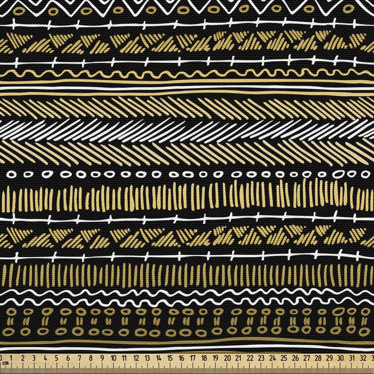 Tribal Boho Woolpeach Floral fabric by the yard - Turquoise orange tri –  MONSARFABRICS