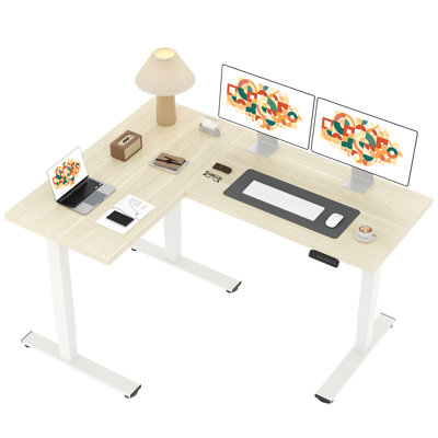 63'' L-Shaped Home Office Height Adjustable Standing Desk