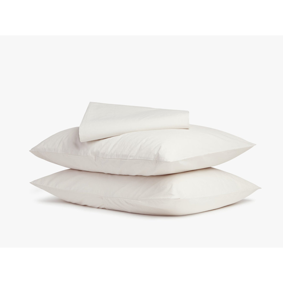 Percale No Pattern And Not Solid Color Sheet Set Evergreen Stitches 