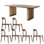 Simple retro style rectangular dining table sets