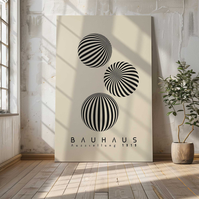72 "x 48" Bauhaus II, reproduction d'art sur toile I919, H 72 po x l 48 po