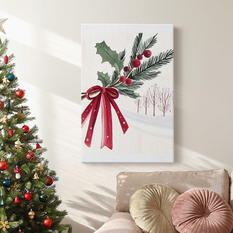 Art des Fêtes de Noël - Toile tendue avec châssis DCCDXL III, H 18 po x l 12 po