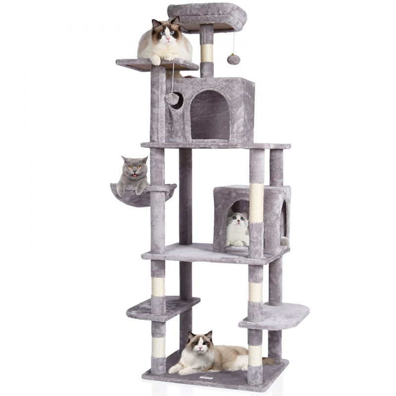 Arbre à chat avec tour à chat en sisal 68,5 po