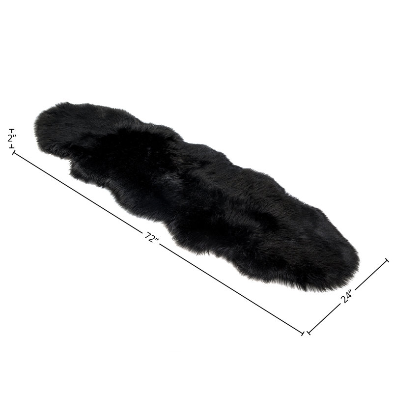 Tapis noir double peau 2 pi x 6 pi