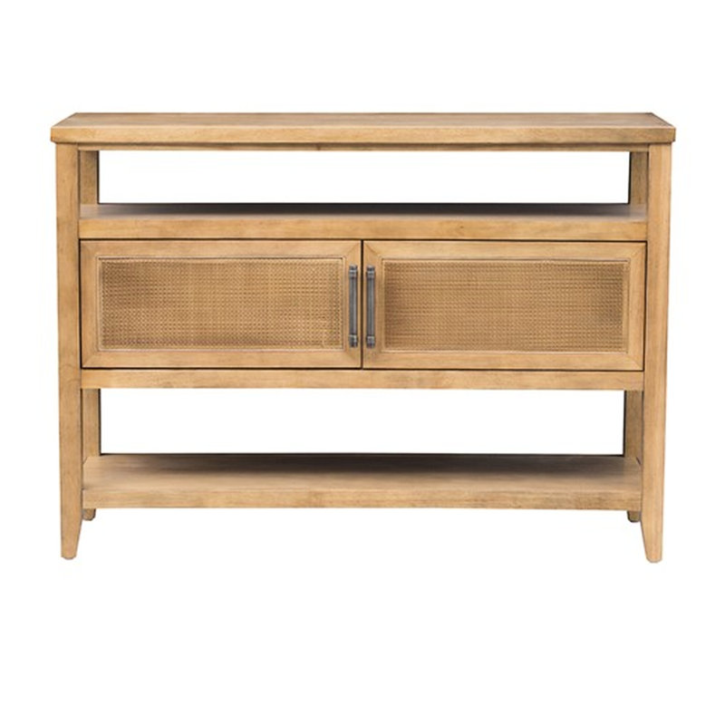 Console Toast Almond avec 2 compartiments de porte et de nombreuses portes de rangement
