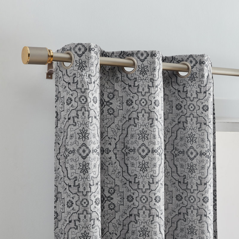 Jeckson Ikat Print Blackout Window Curtain Panel Pair, 37" W x 84" L