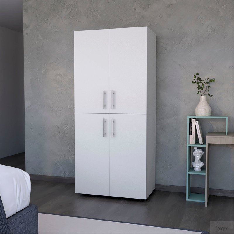 Armoire blanche à 4 portes, Blanc