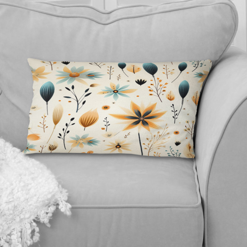 Coussin décoratif en polyester floral