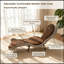 Chaise longue rembourrée pliable avec pieds robustes