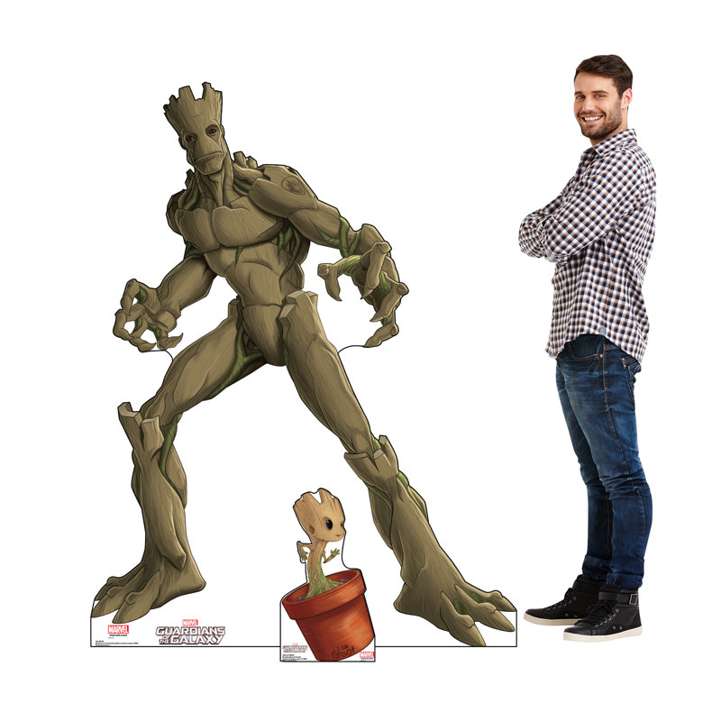 Groot and Little Groot Life Size Cardboard Cutout Standup