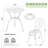Bistro Table and Chairs Set of 2 with Umbrella Hole for Garden,White-999025432