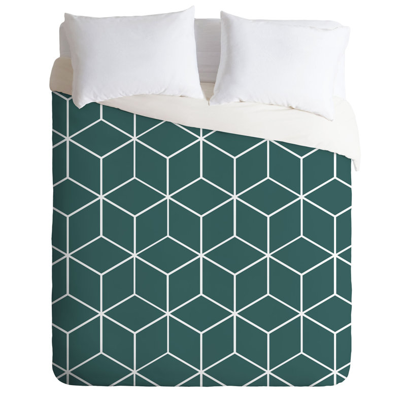 Polyester Geometric Shapes Duvet Cover, Twin Duvet Cover + 1 Sham