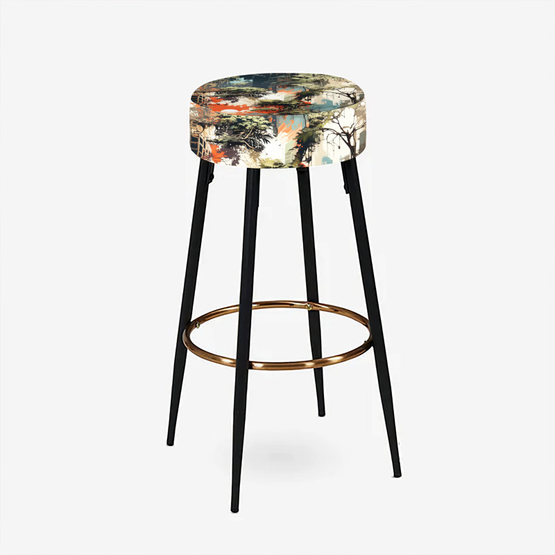 Cityscape Camo Mirage - Ensemble de 2 tabourets de bar abstraits