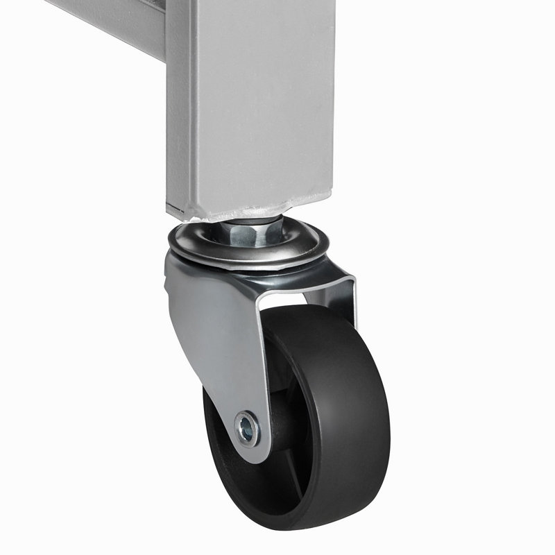 Tablette de rangement pliante avec roulettes, Gris, H 72 po x l 32 po x P 14 po