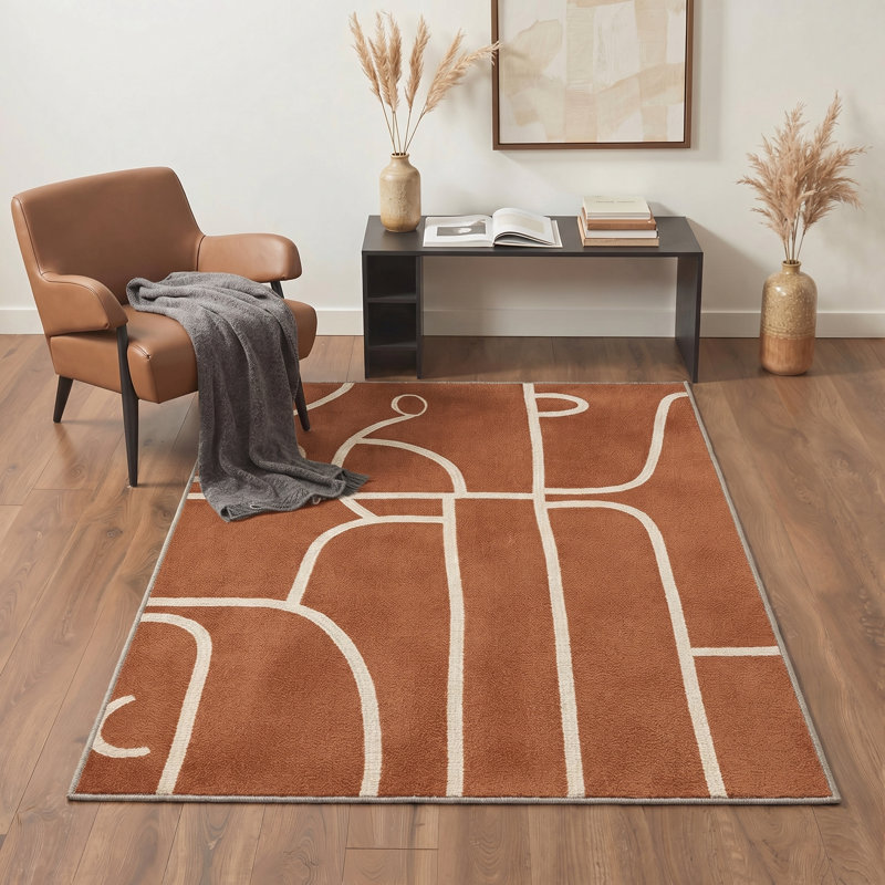 Tapis intérieur beige / brun Aura, Rectangle 9' x 12'