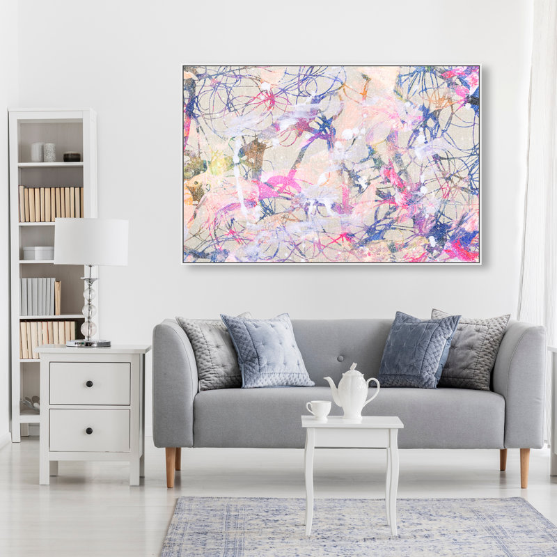 Jungle Walk Canvas Abstract Print by Oliver Gal, Black Frame, 15 x 10, 11"H x 16"W, Canvas