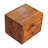 Solid Wood Chestnut Nightstand, Wall-Mounted, 2-Drawers, Brown