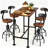 Josiyah 6 - Person Pine Solid Wood Top Four Leg Dining Set