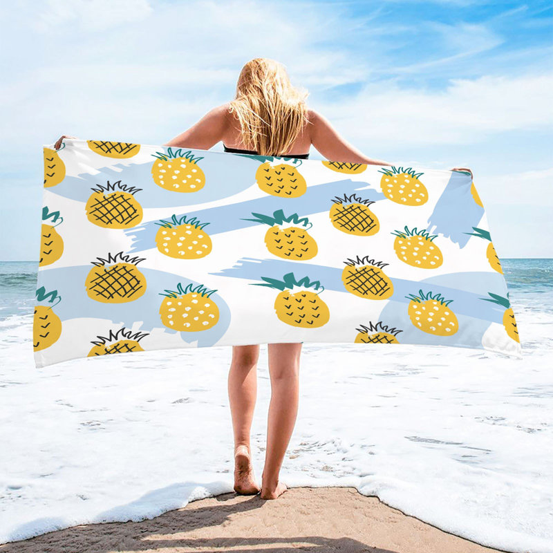 Microfibre serviette de plage super colorée serviette de plage anti-sable serviette polyvalente pour piscine de voyage 30 x 60 pouces