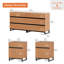 Ensemble de commode et table de chevet 3 pièces, commode de 63 pouces avec 6 tiroirs, table de chevet avec tiroir et armoire pour chambre à coucher, ensemble de mobilier de chambre à coucher-1016372182