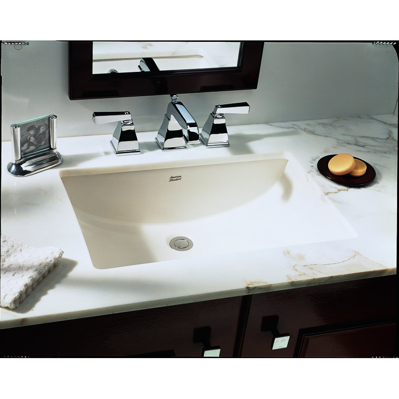 American Standard Studio 15.25'' Ceramic Rectangular Bathroom Sink with Overflow, White
