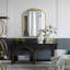 Console 47,2 x 15,7 x 31,9 po en bois noir avec accents dorés