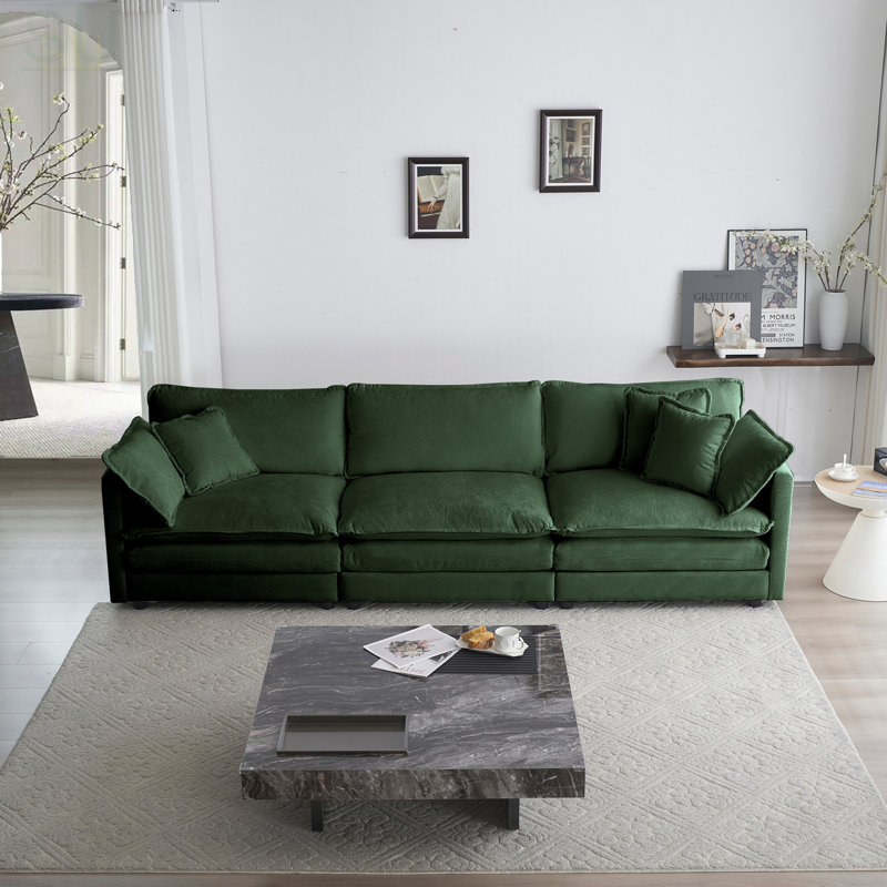U-Shaped Sectional Sofa With Reversible Footrest, 5-Seater Convertible Corner Couch, Modern Minimalist Soft Sofa For Living Room Comfort