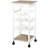 White Rolling Kitchen Cart - With For Utensils And Dishes Wheels Storage Cosmetics Fruits
