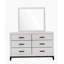 Commode horizontale en bois manufacturé avec 6 tiroirs-875373379