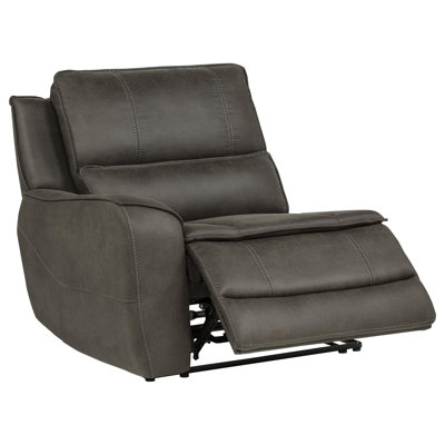 Norlina 6-Piece L-Shaped Microfiber Power Reclining Sectional with Console, Grey