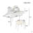 Corner Makeup Vanity Desk With Large Storage, LED Mirror & Stool, Brightness Adjustable