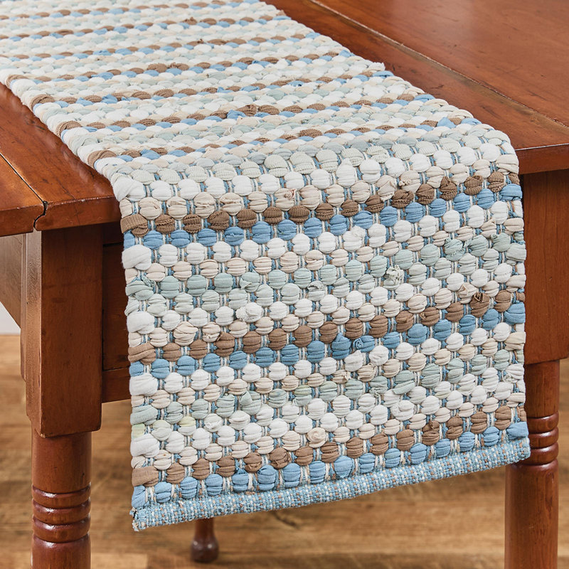 Hayfield Chindi Table Runner 13", 36" L x 13" W, Blue