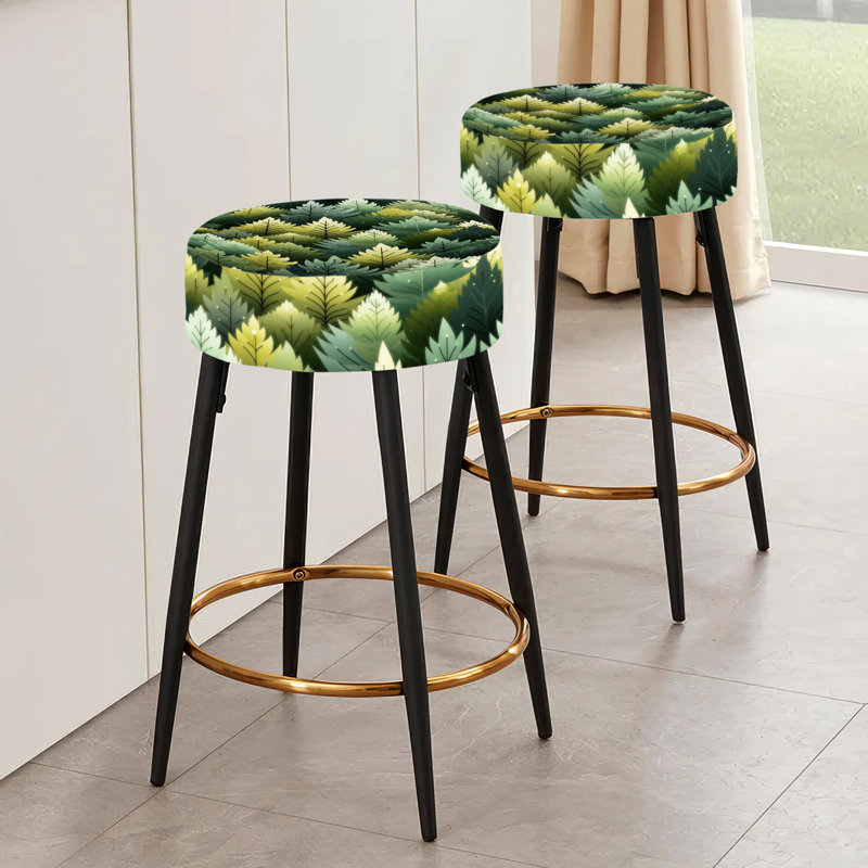 Ensemble de 2 tabourets de bar Green Forest