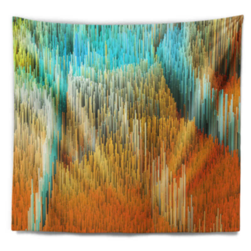Tapisserie Macro Render Structure jaune orange, H 78 po x l 92 po