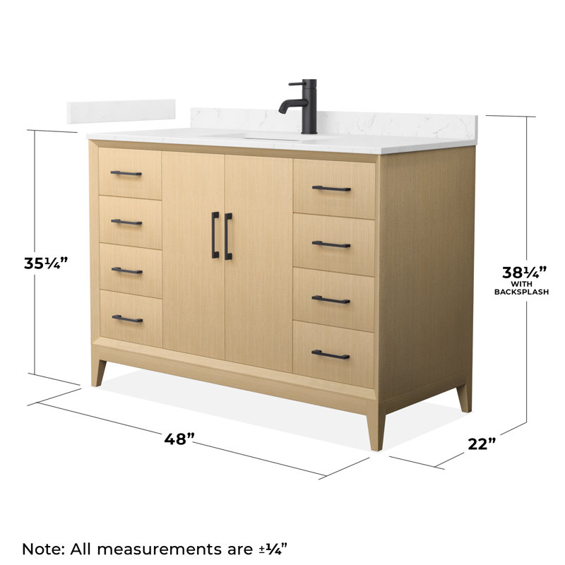 Janna 60" Freestanding Single Bathroom Vanity with Cultured Marble Top, Brushed Nickel, White Cultured Marble, 48"