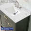 Plateau de meuble-lavabo en pierre reconstituée 36 po avec lavabo - pour remplacement de meuble-lavabo, sans armoire