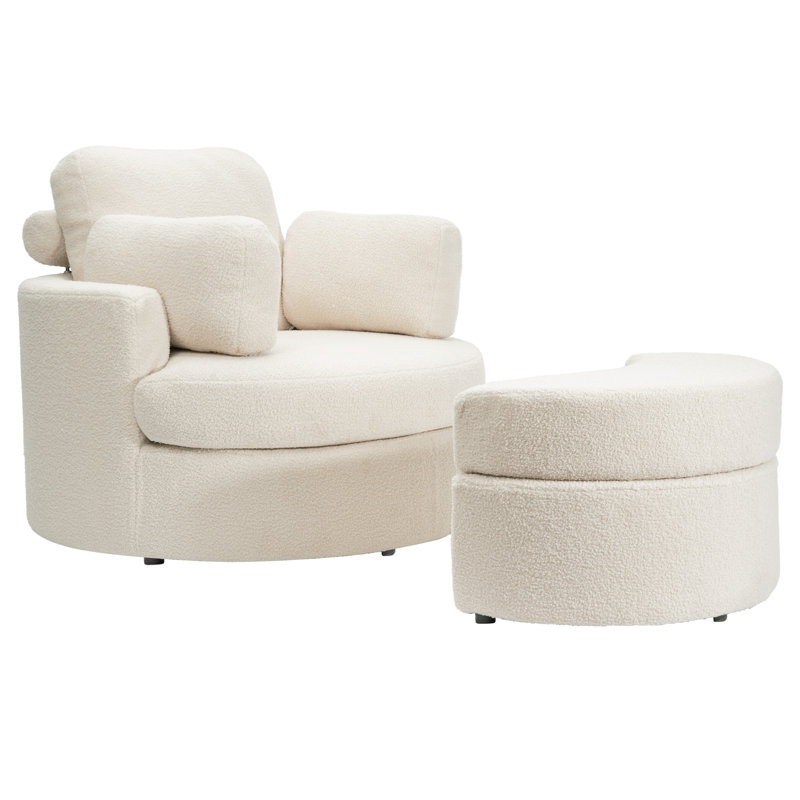Kamyia 36,2 po de large, Microfibre/microsuède beige
