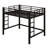 Metal Loft Bed With Ladder And Guardrails-1287963184